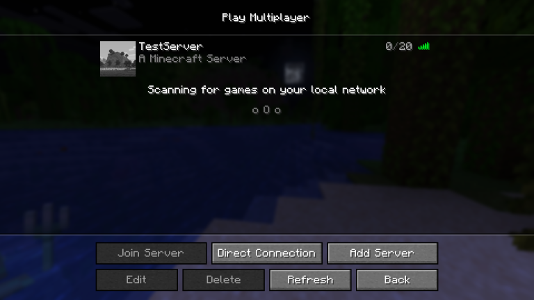 Inserindo o endereço IP para entrar no seu servidor de Minecraft hospedado